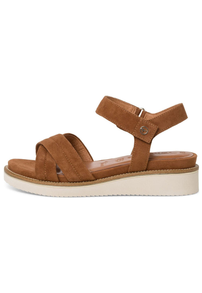 Sandalen Tamaris Sandalen Veloursleder Cognac