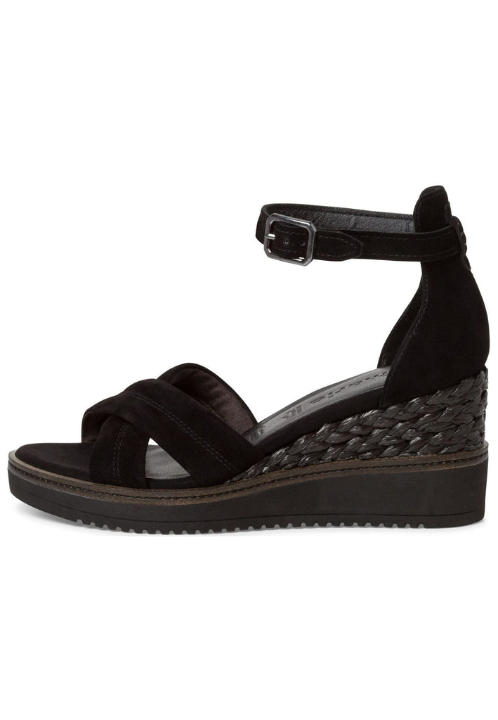 Sandalen Tamaris Sandalen Veloursleder Schwarz