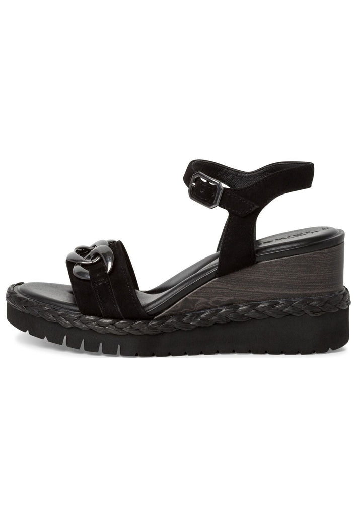 Sandalen Tamaris Sandalen Veloursleder Schwarz