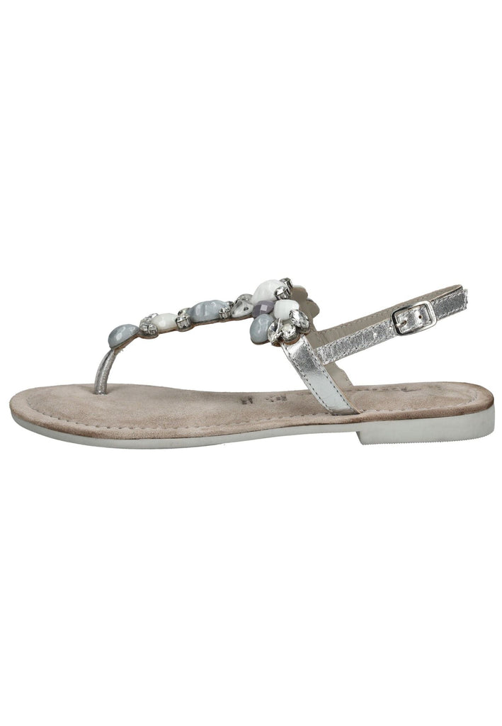 Sandalen Tamaris Sandalen Veloursleder/Textil Silber
