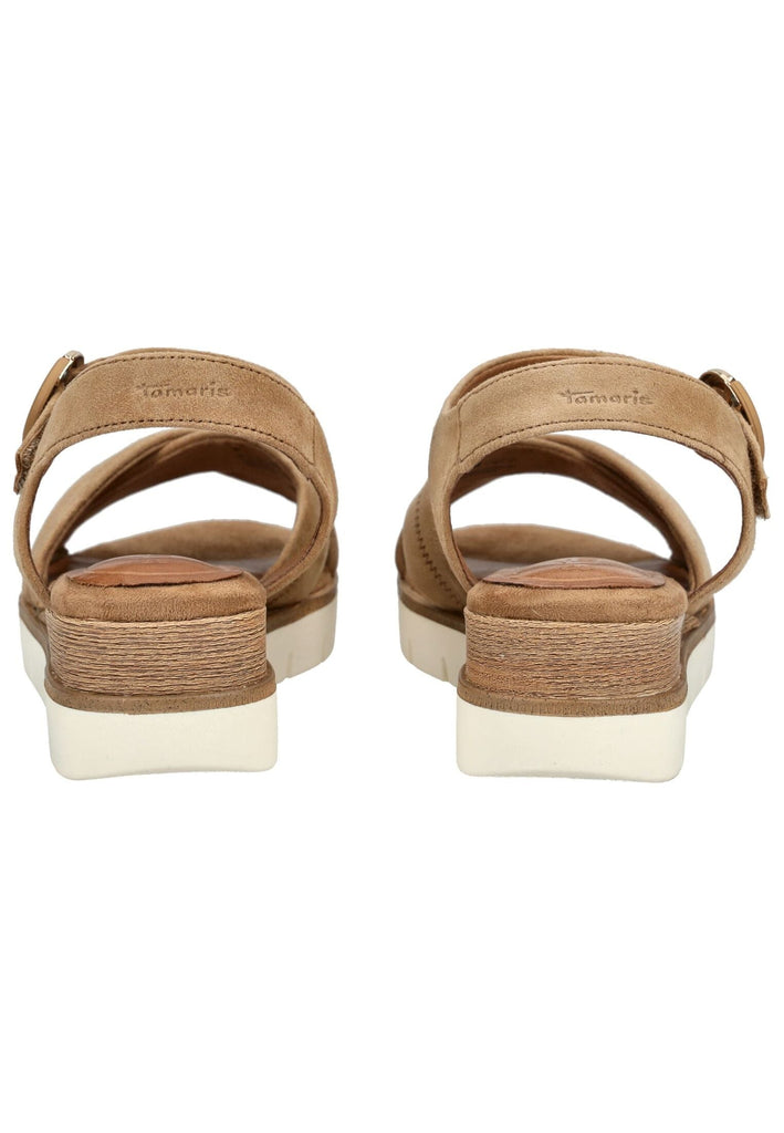 Tamaris Sandalen Veloursleder Camel