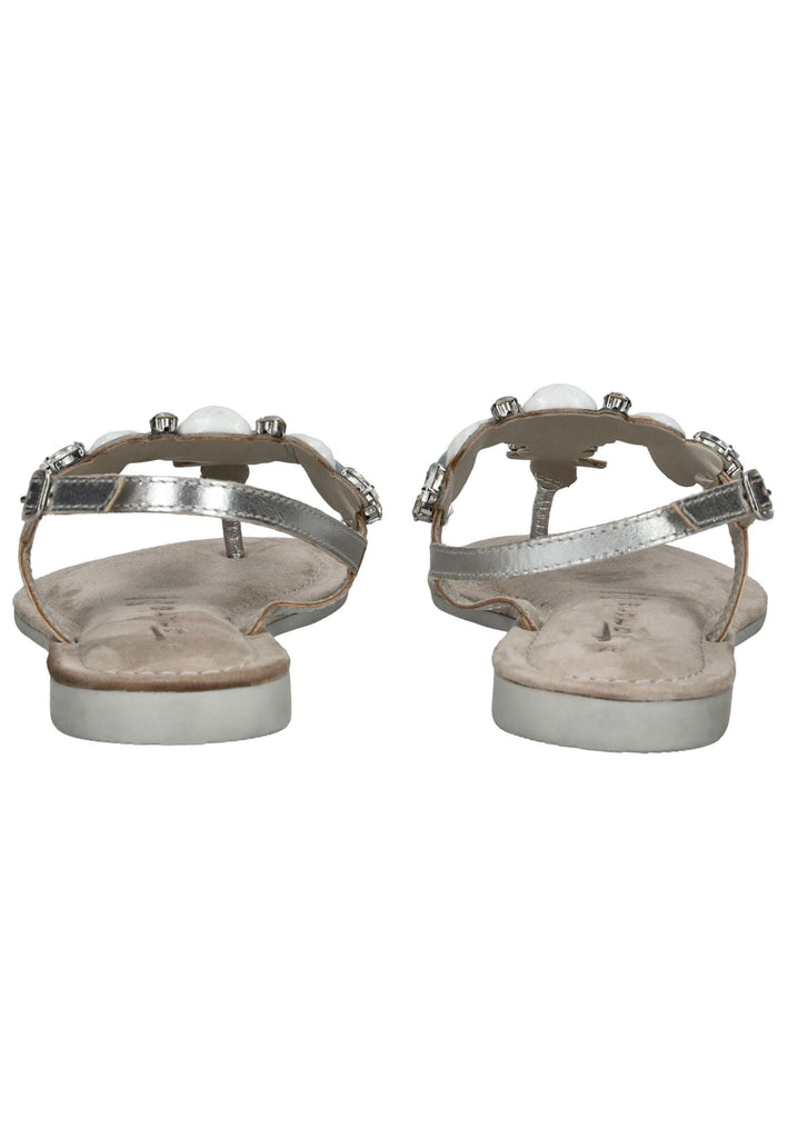 Tamaris Sandalen Veloursleder/Textil Silber