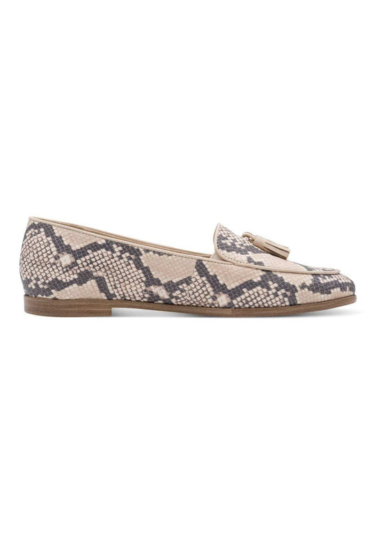 Tamaris Slipper Leder Beige/Schwarz
