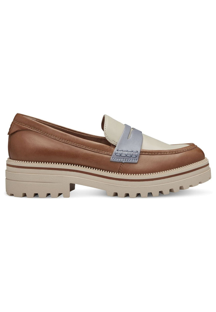 Tamaris Slipper Leder/Synthetik Camel
