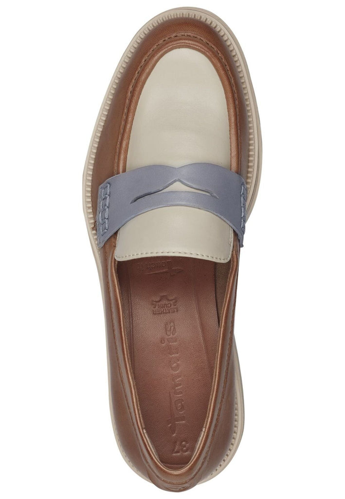 Tamaris Slipper Leder/Synthetik Camel
