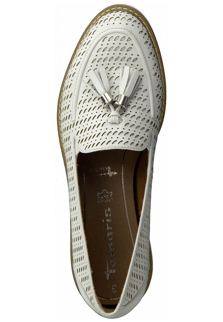 Tamaris Slipper Leder Weiß