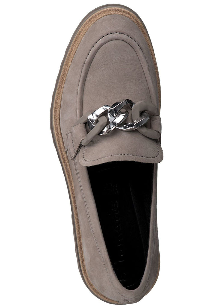 Tamaris Slipper Nubukleder Taupe