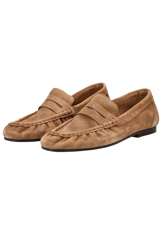 Tamaris Slipper Veloursleder Cognac