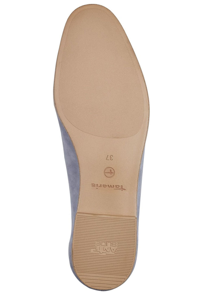 Tamaris Slipper Veloursleder Hellblau