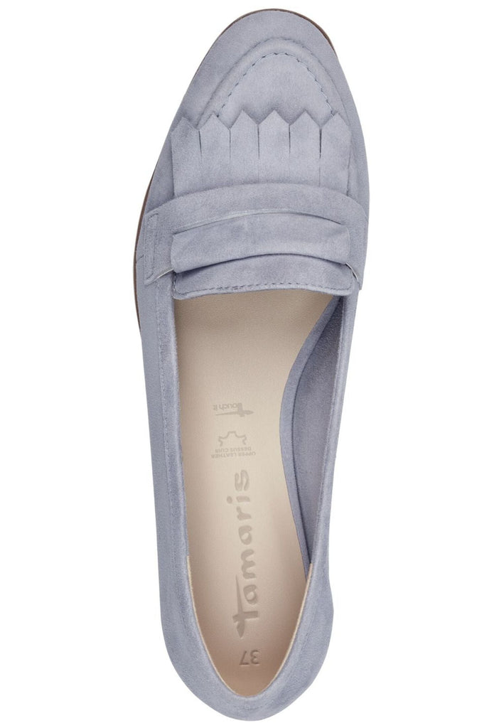 Tamaris Slipper Veloursleder Hellblau