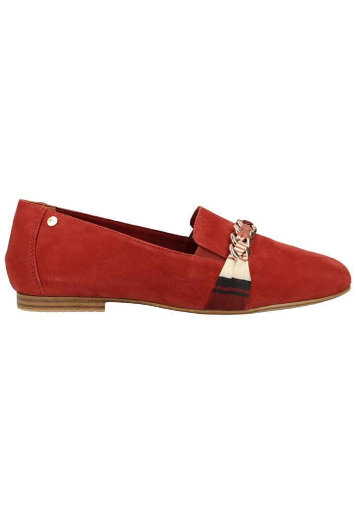 Tamaris Slipper Veloursleder Rubinrot