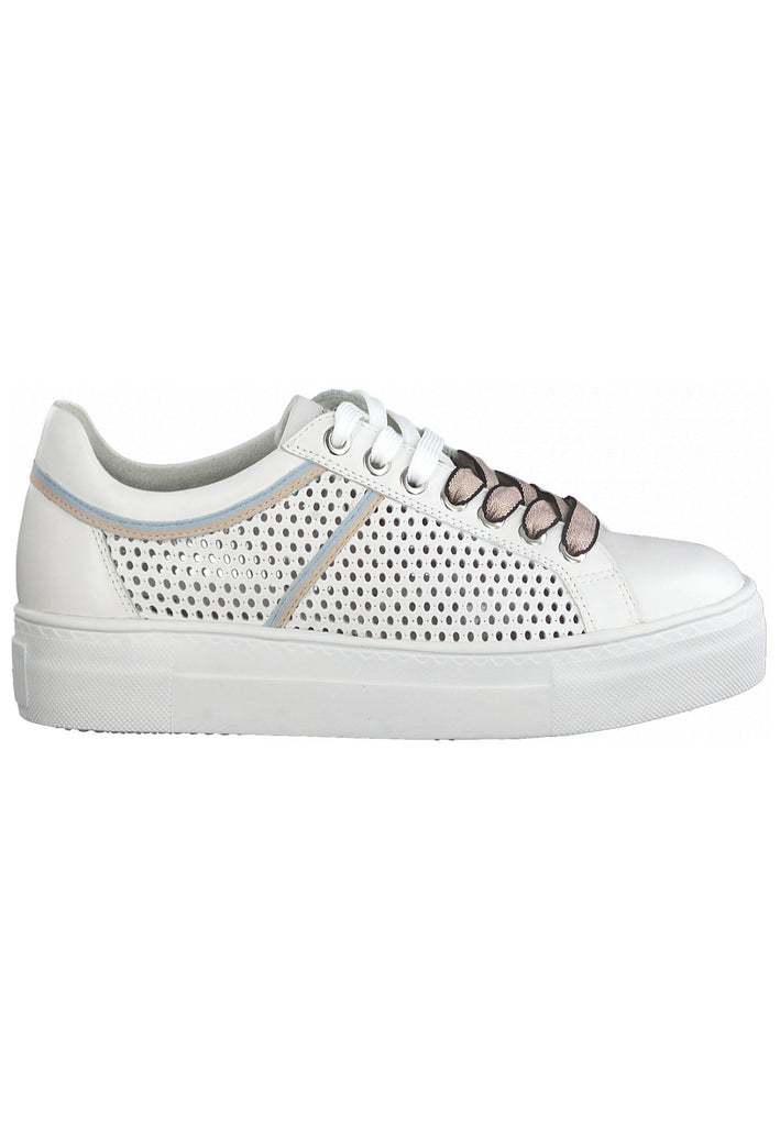 Tamaris Sneaker Glattleder Weiß/Rosa