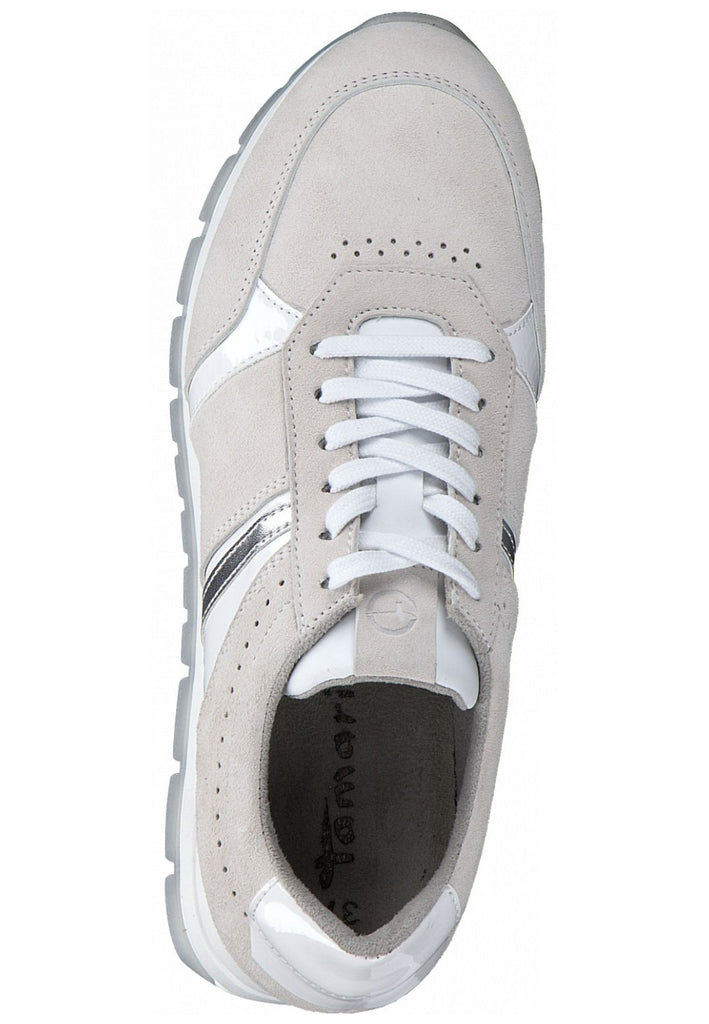 Tamaris Sneaker Leder/Synthetik Beige/Weiß