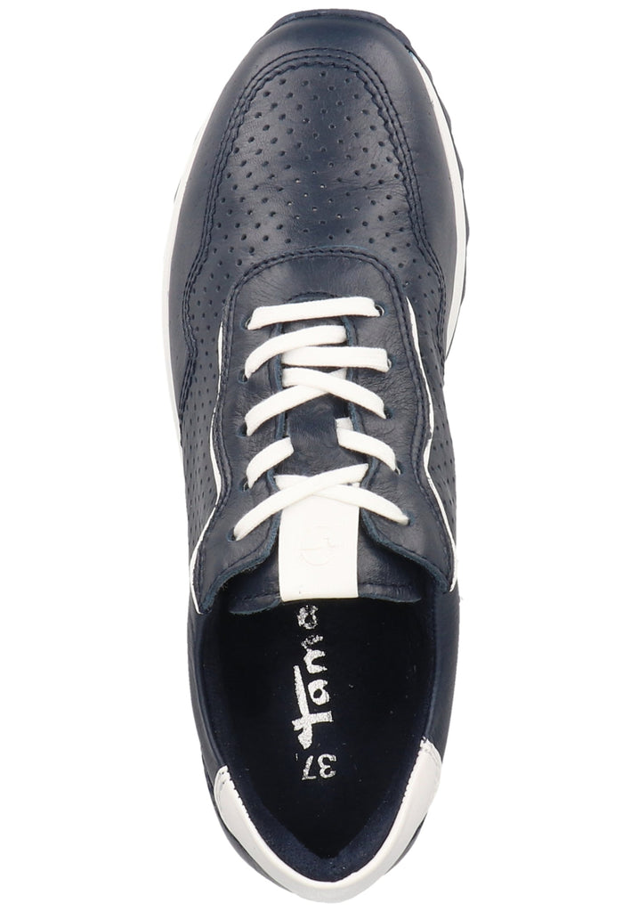 Tamaris Sneaker Leder/Synthetik Navy/Weiß
