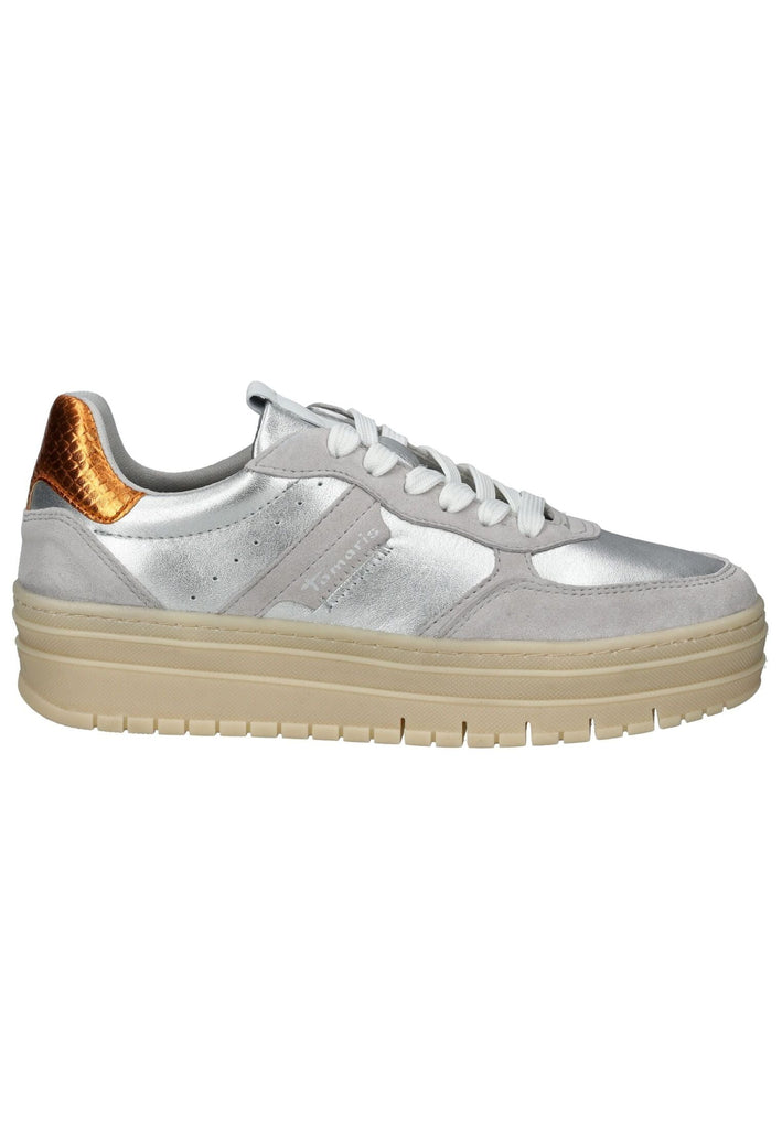 Tamaris Sneaker Leder/Synthetik Silber