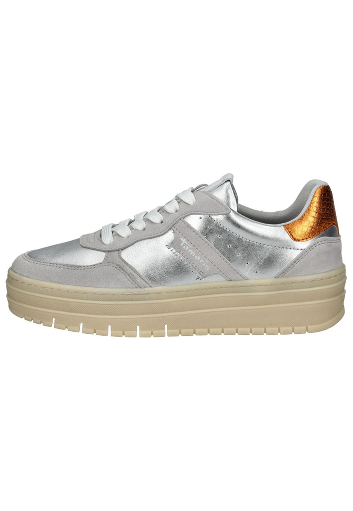 Tamaris Sneaker Leder/Synthetik Silber