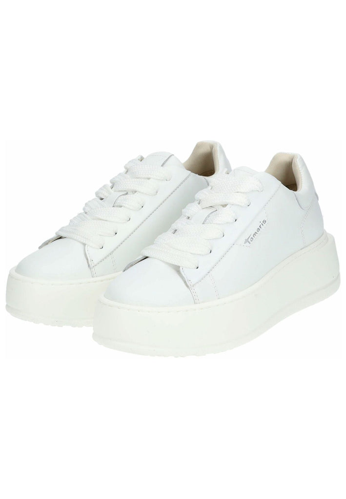Tamaris Sneaker Leder/Synthetik Weiß