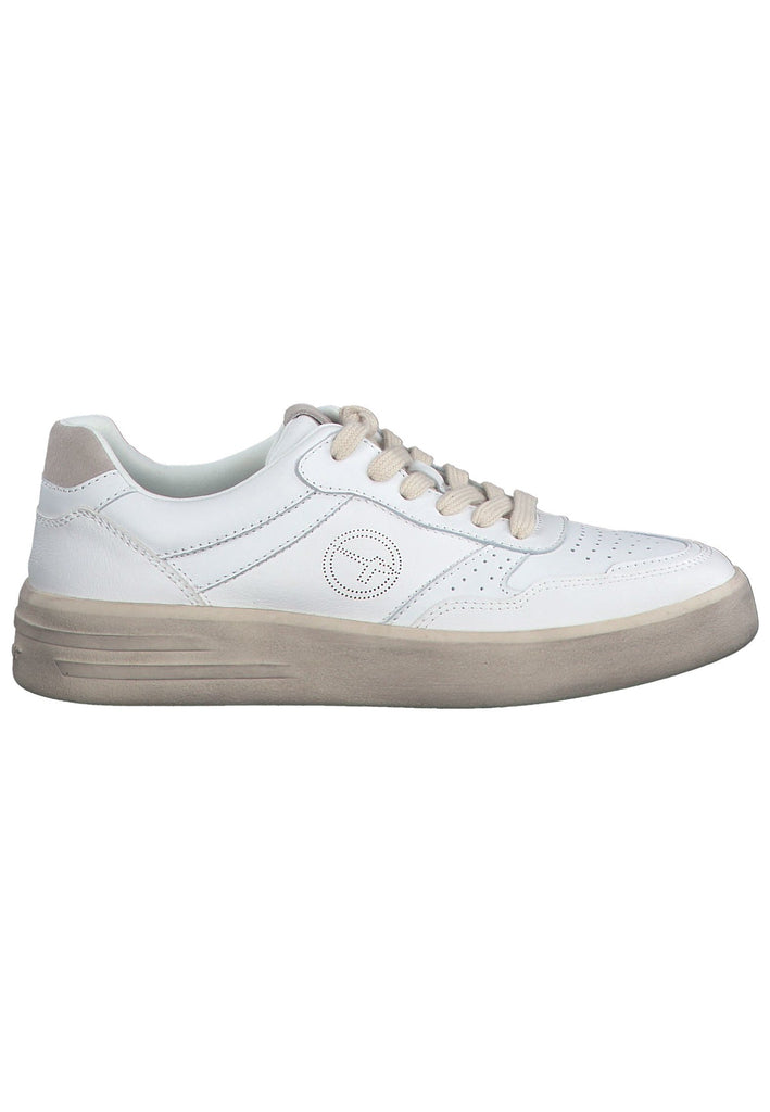 Tamaris Sneaker Leder/Synthetik Weiß/Beige