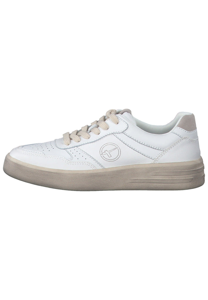 Tamaris Sneaker Leder/Synthetik Weiß/Beige