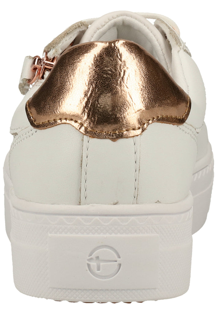 Tamaris Sneaker Leder/Synthetik Weiß/Gold