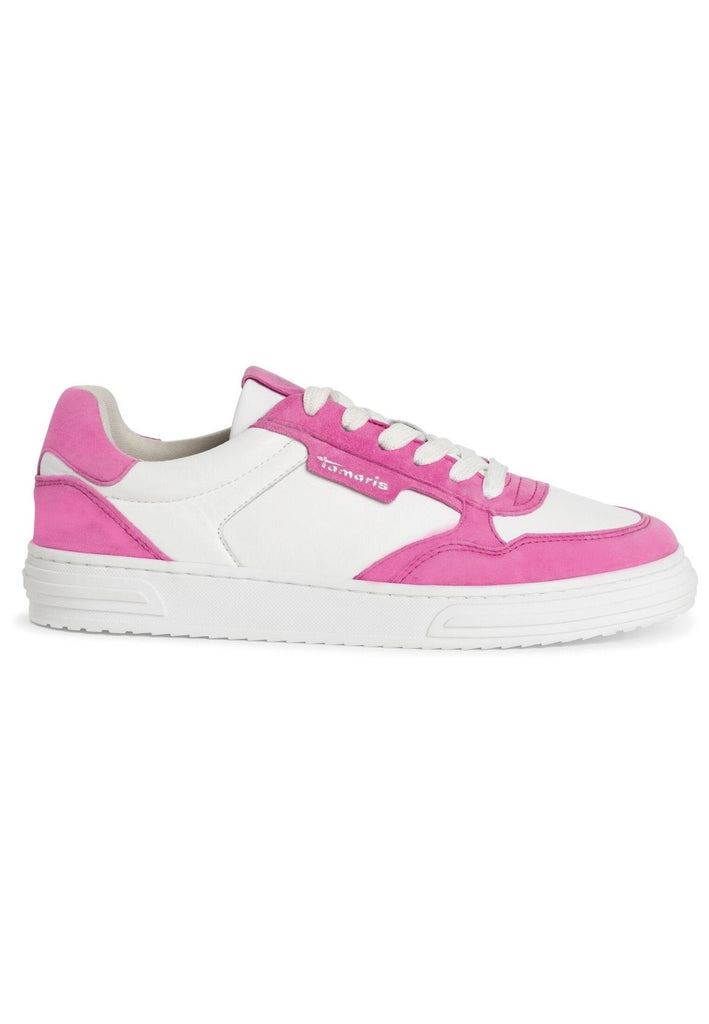 Tamaris Sneaker Leder/Synthetik Weiß/Pink