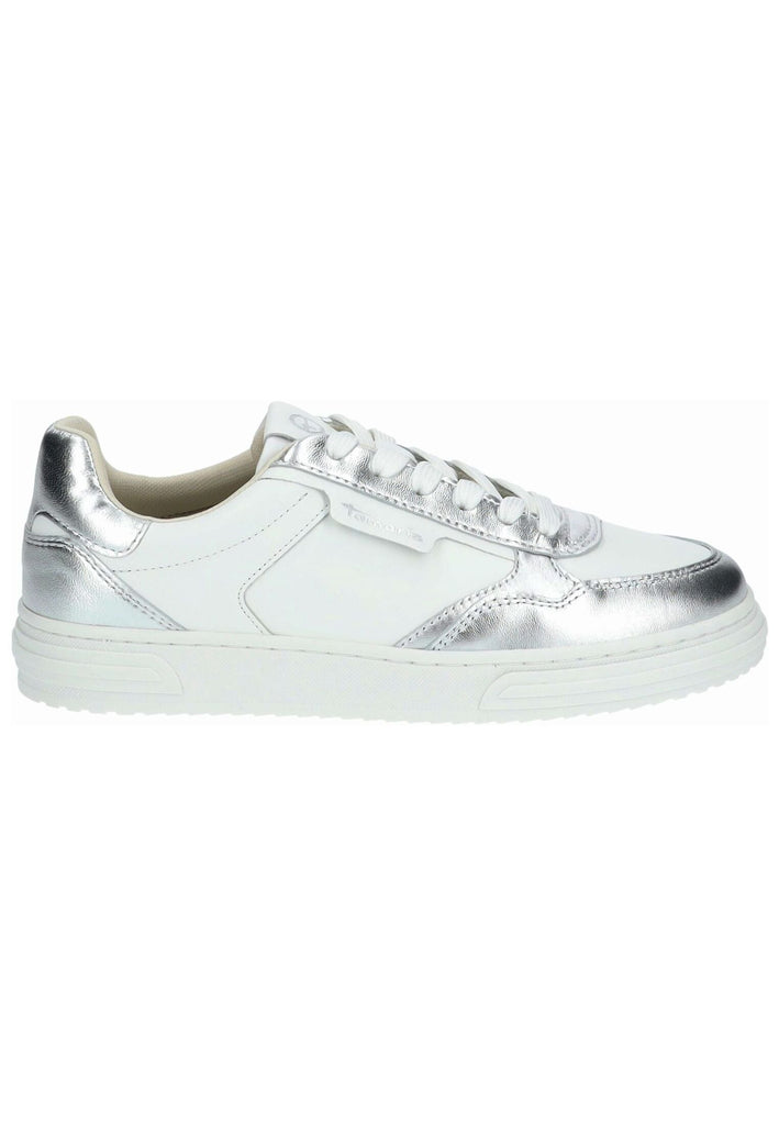 Tamaris Sneaker Leder/Synthetik Weiß/Silber