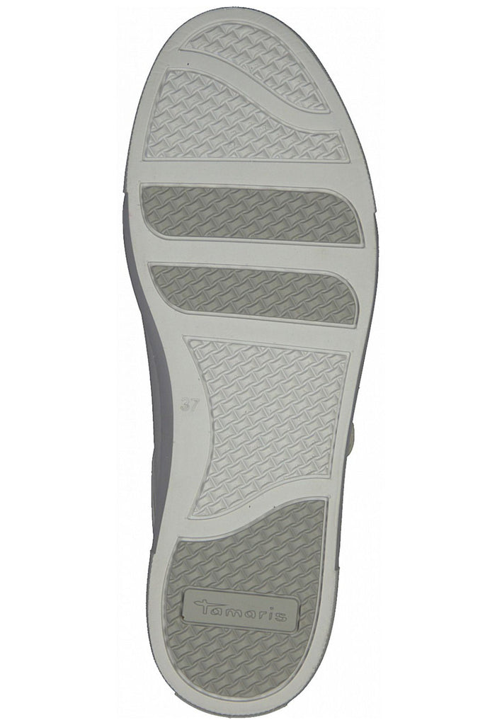 Tamaris Sneaker Leder/Synthetik Weiß/Silber