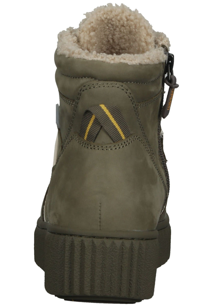 Tamaris Sneaker Leder/Textil Khaki Warmfutter