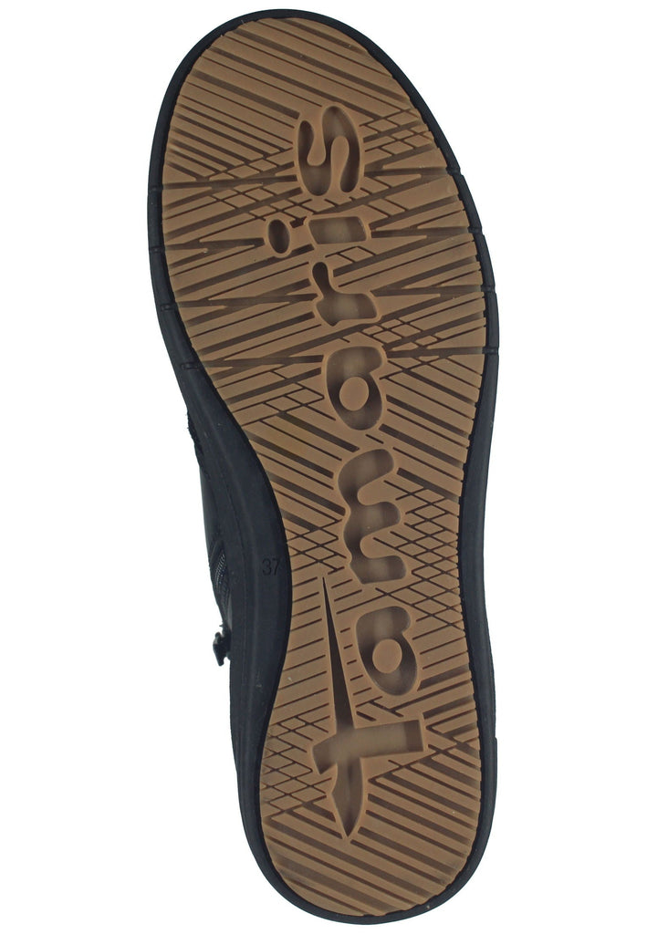 Tamaris Sneaker Leder/Textil Schwarz/Schwarz