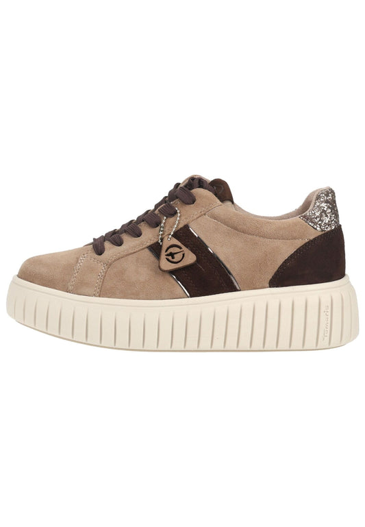 Tamaris Sneaker Leder/Textil Taupe