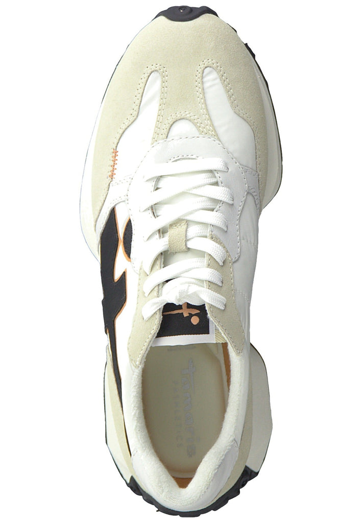 Tamaris Sneaker Leder/Textil Weiß Kombi