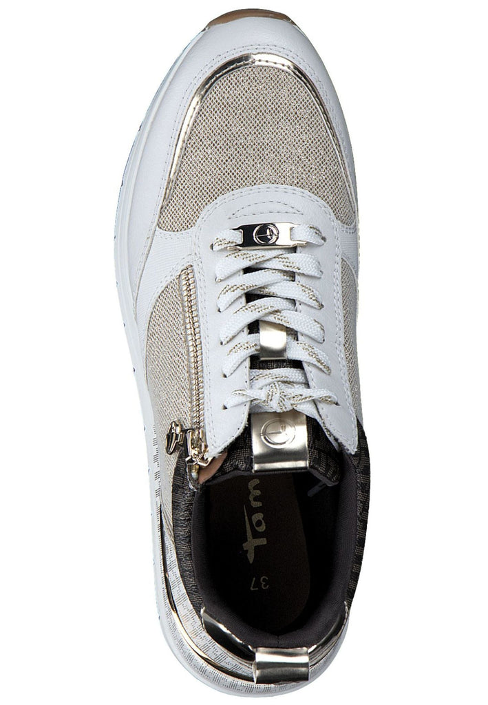 Tamaris Sneaker Lederimitat/Textil Beige/Gold