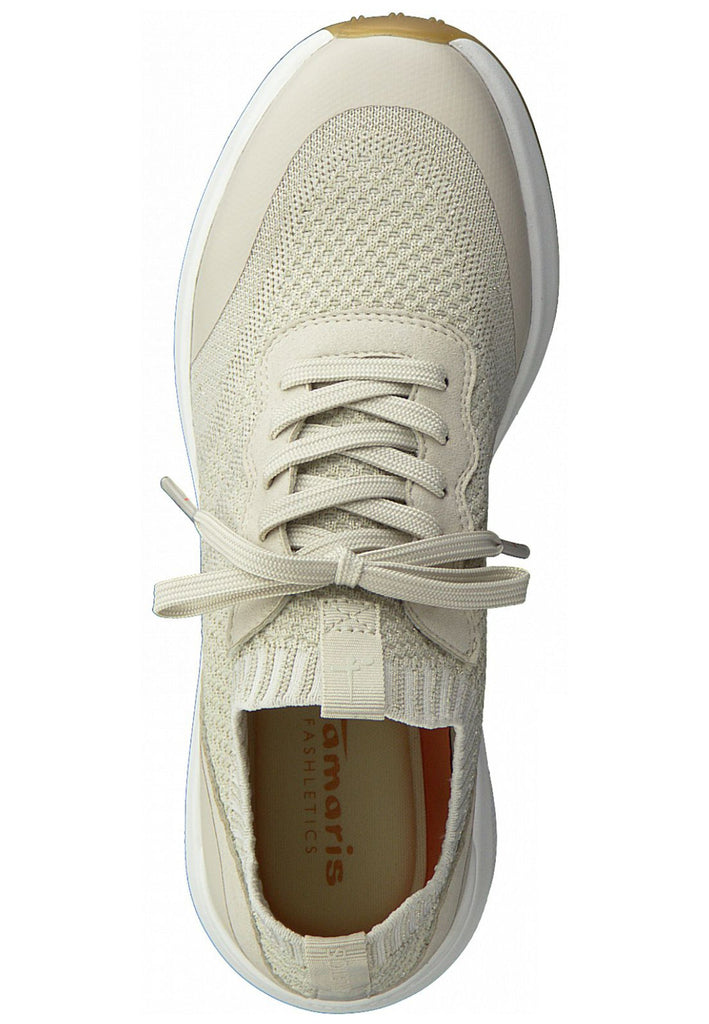 Tamaris Sneaker Lederimitat/Textil Beige/Gold