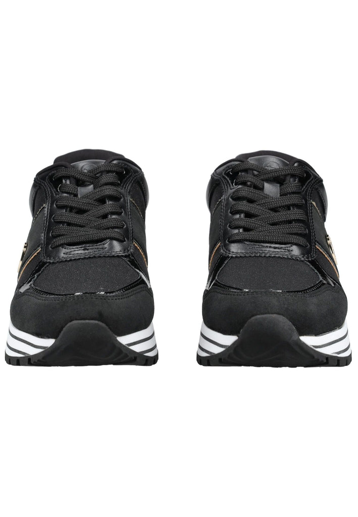 Tamaris Sneaker Lederimitat/Textil Schwarz/Gold