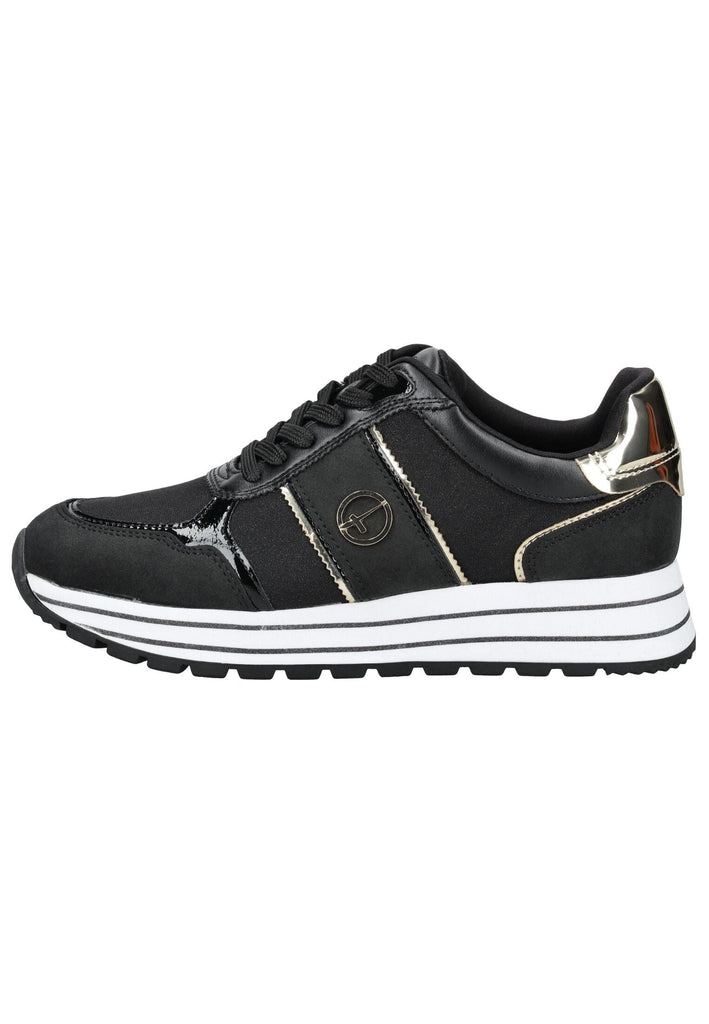 Tamaris Sneaker Lederimitat/Textil Schwarz/Gold