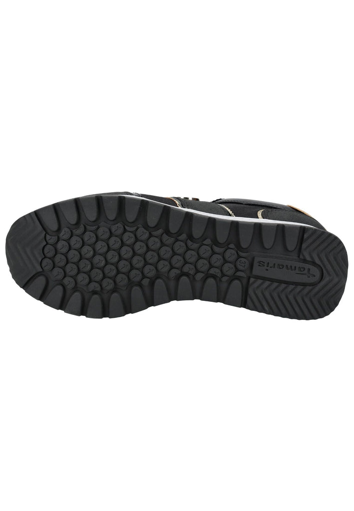 Tamaris Sneaker Lederimitat/Textil Schwarz/Gold