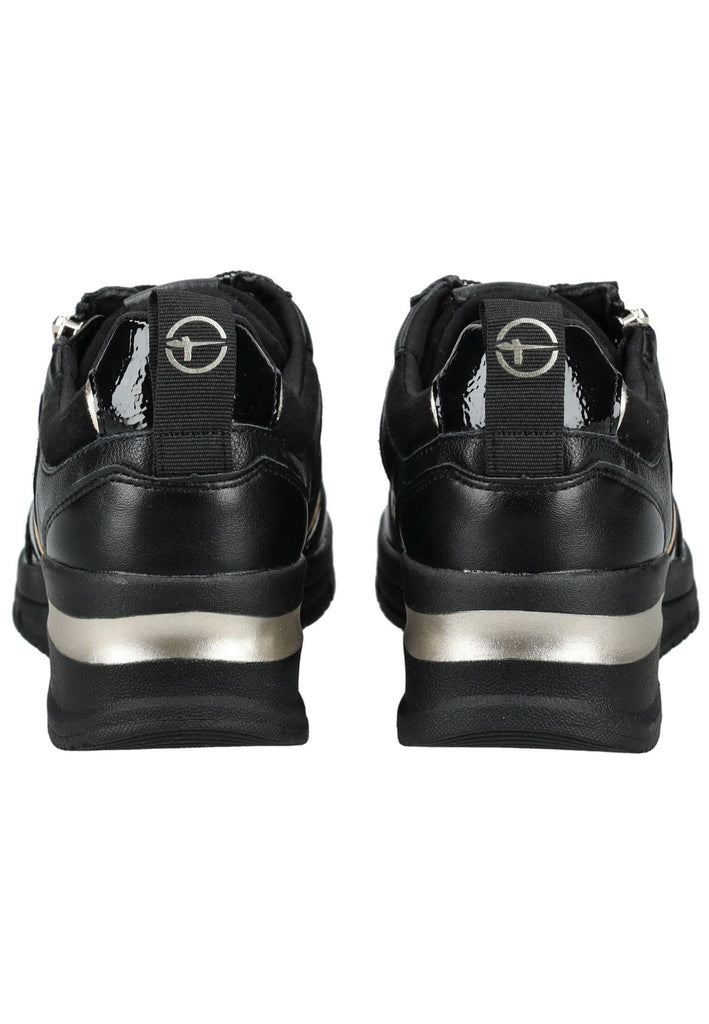 Tamaris Sneaker Lederimitat/Textil Schwarz/Gold