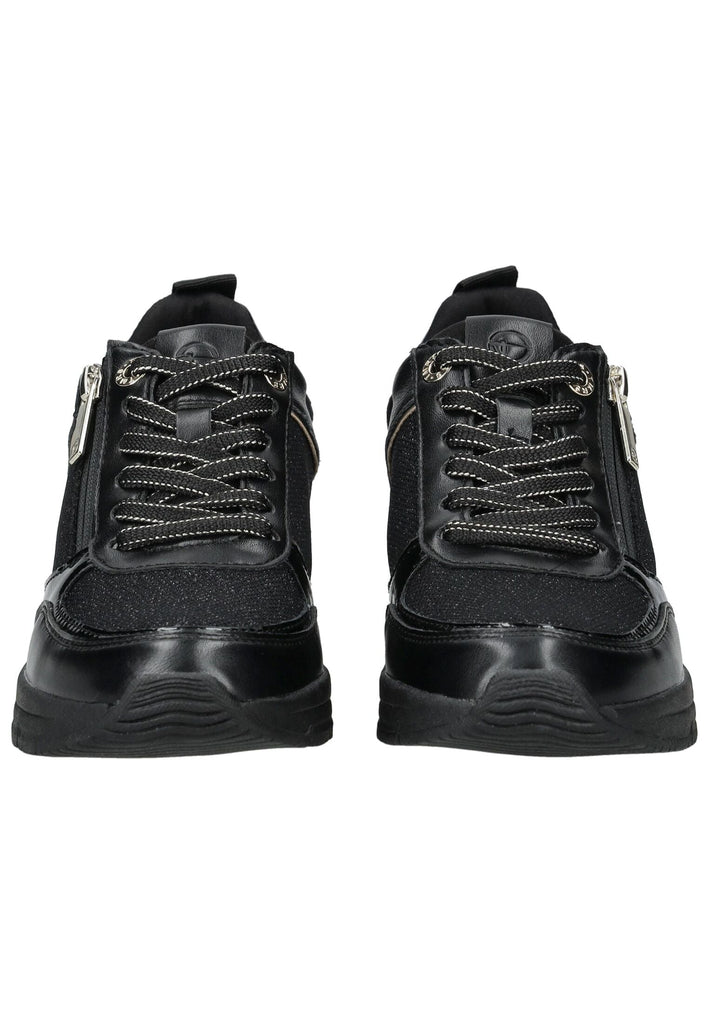 Tamaris Sneaker Lederimitat/Textil Schwarz/Gold
