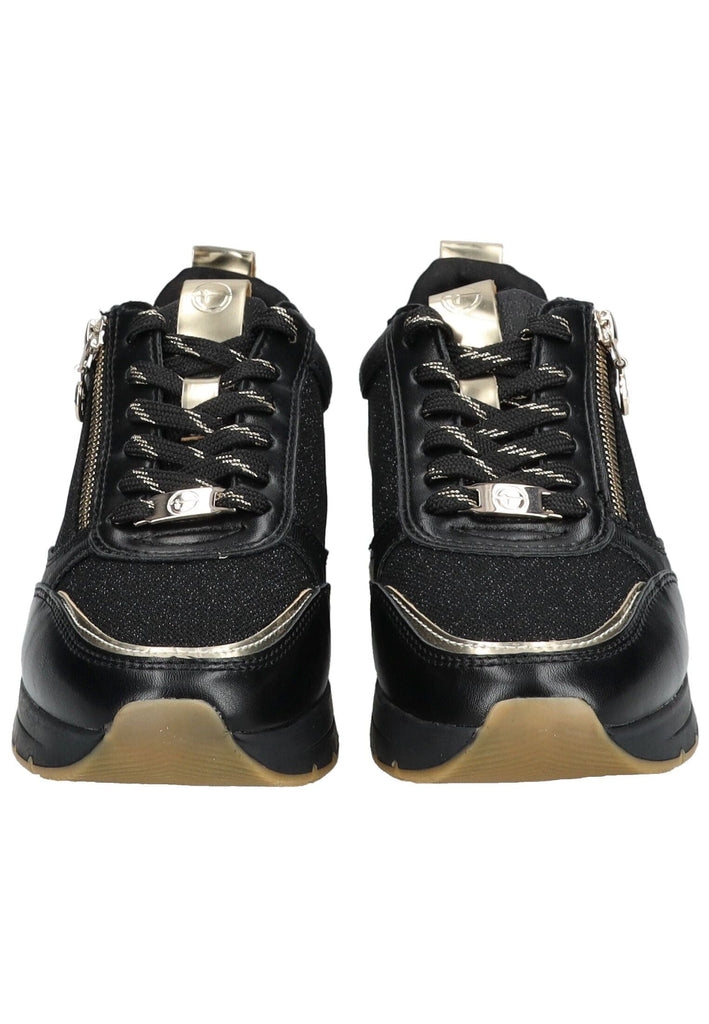 Tamaris Sneaker Lederimitat/Textil Schwarz/Gold