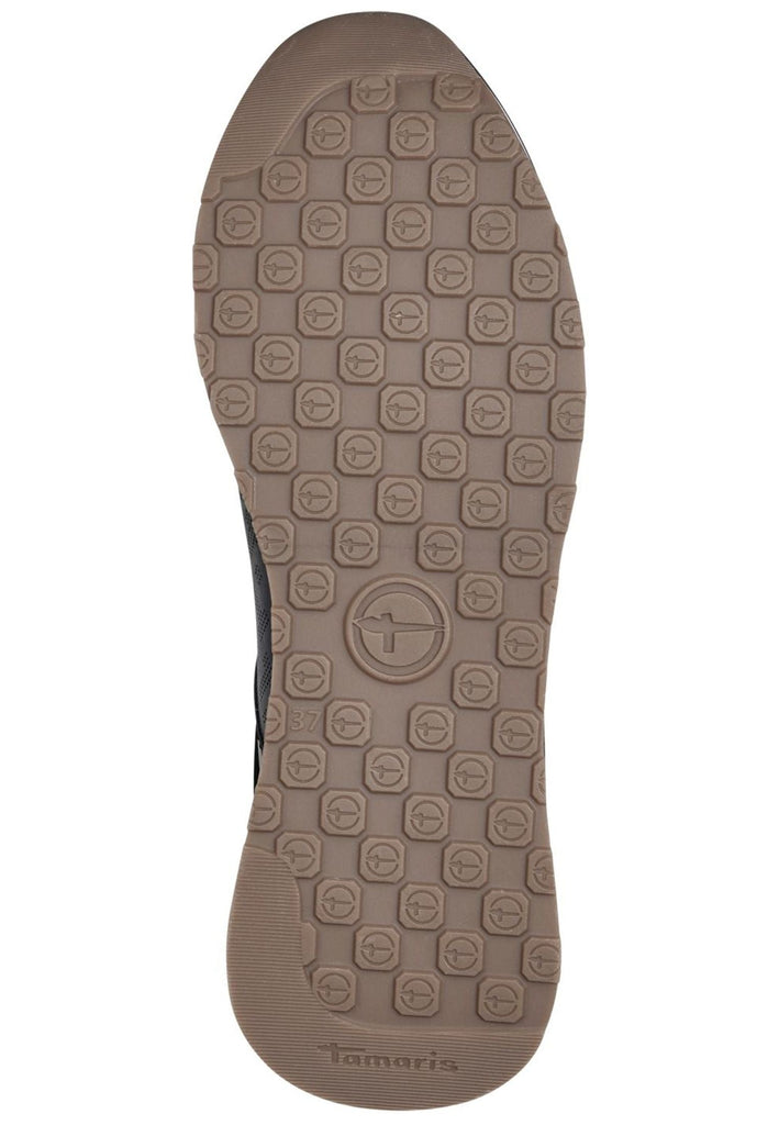 Tamaris Sneaker Lederimitat/Textil Schwarz/Gold