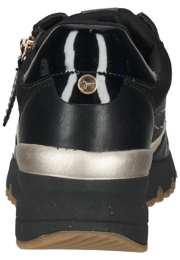 Tamaris Sneaker Lederimitat/Textil Schwarz/Gold