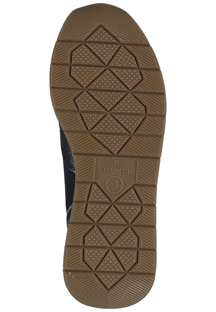 Tamaris Sneaker Lederimitat/Textil Schwarz/Gold