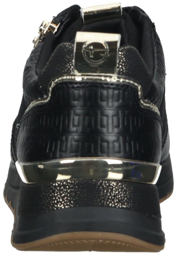 Tamaris Sneaker Lederimitat/Textil Schwarz/Gold