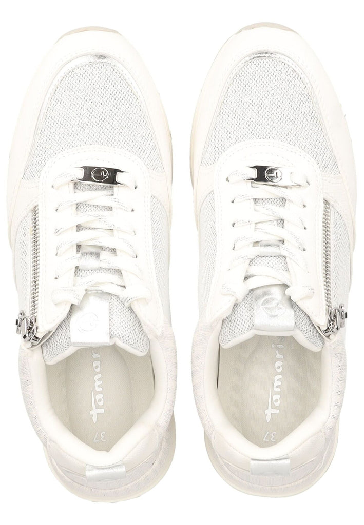 Tamaris Sneaker Lederimitat/Textil Weiß Kombi
