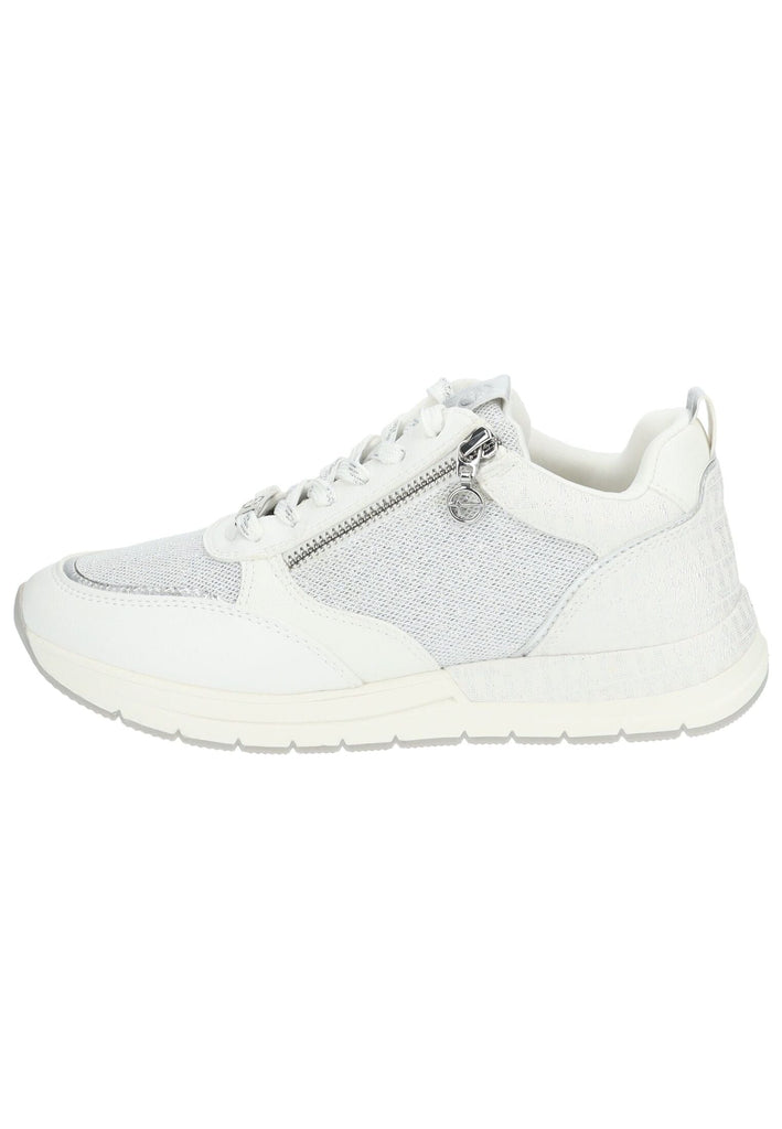 Tamaris Sneaker Lederimitat/Textil Weiß Kombi
