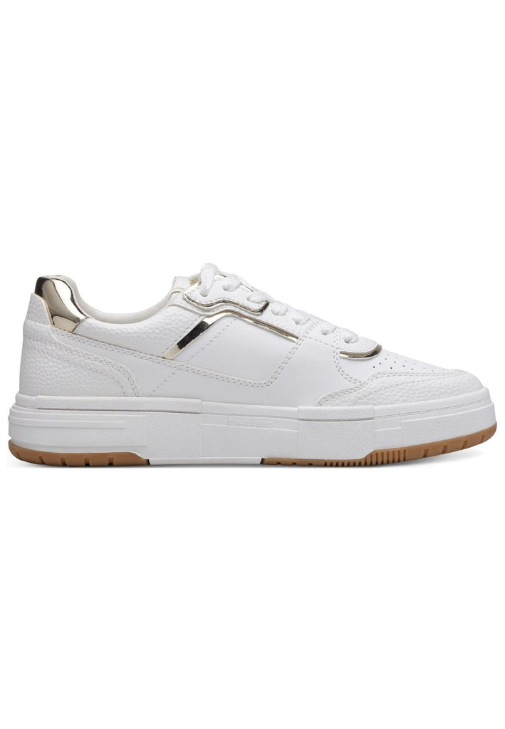 Tamaris Sneaker Lederimitat Weiß/Gold