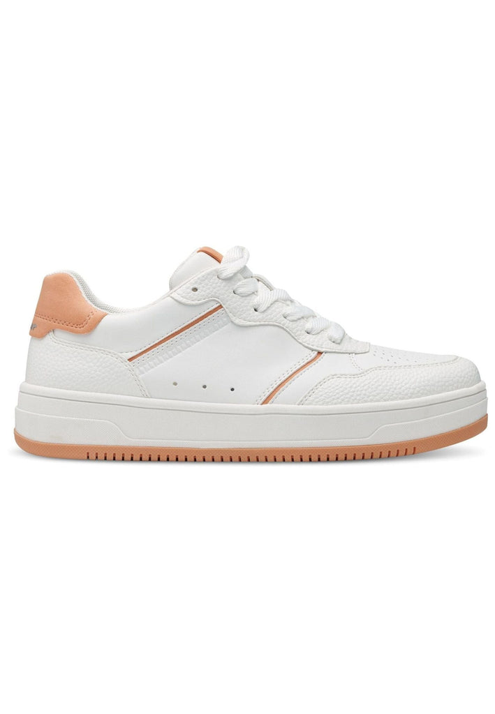 Tamaris Sneaker Lederimitat Weiß/Orange