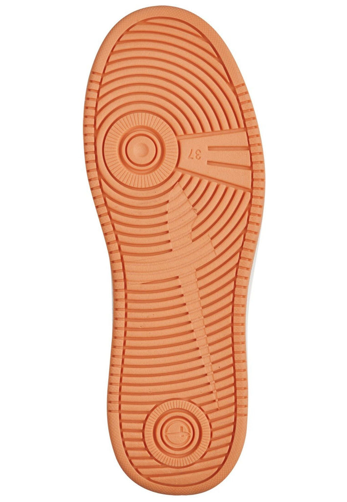 Tamaris Sneaker Lederimitat Weiß/Orange