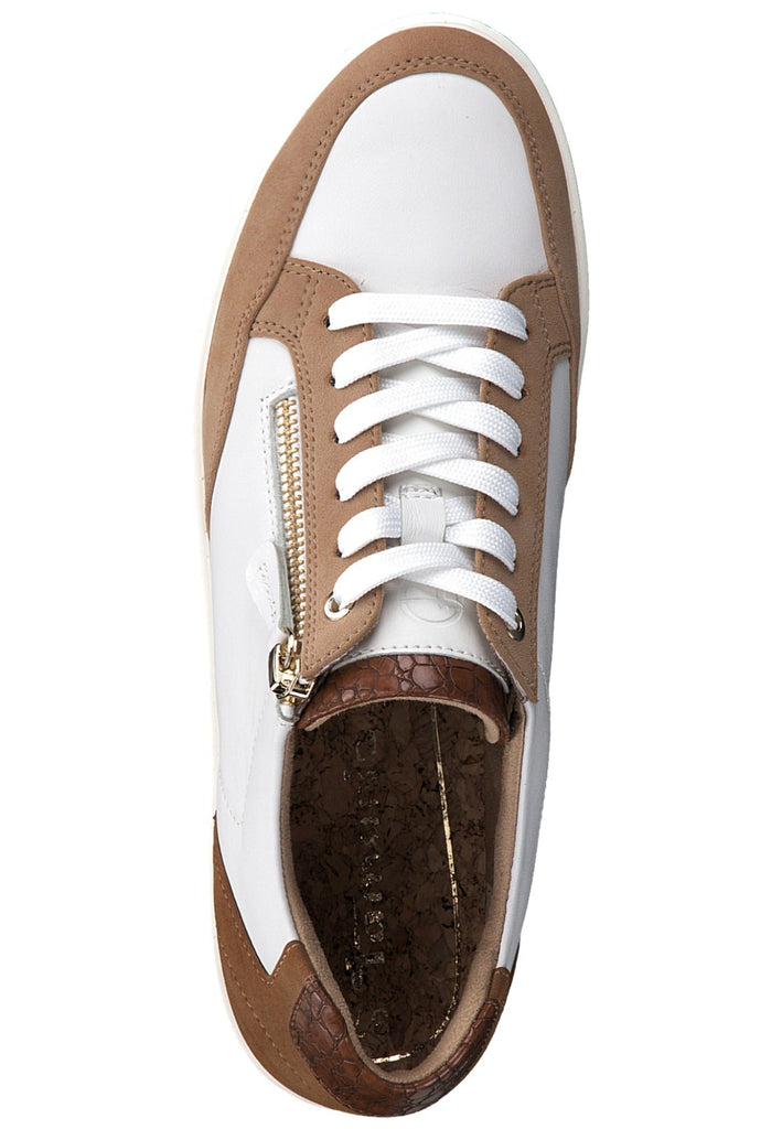 Sneaker Tamaris Sneaker Leder/Synthetik Weiß/Braun