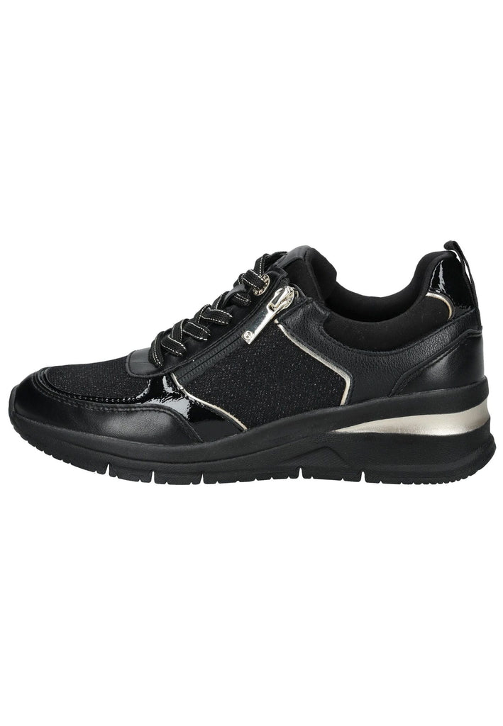 Sneaker Tamaris Sneaker Lederimitat/Textil Schwarz/Gold